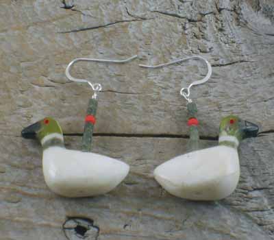 Earrings Southwest Jewelry Carved Loons B